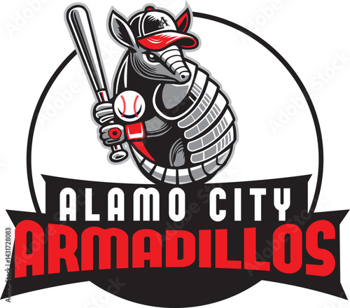 Armadillos Mascot for Baseball logo design