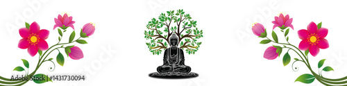 god buddha wallpaper with Buddhist tree