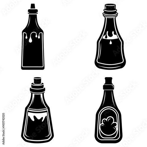 Sauce silhouette vector