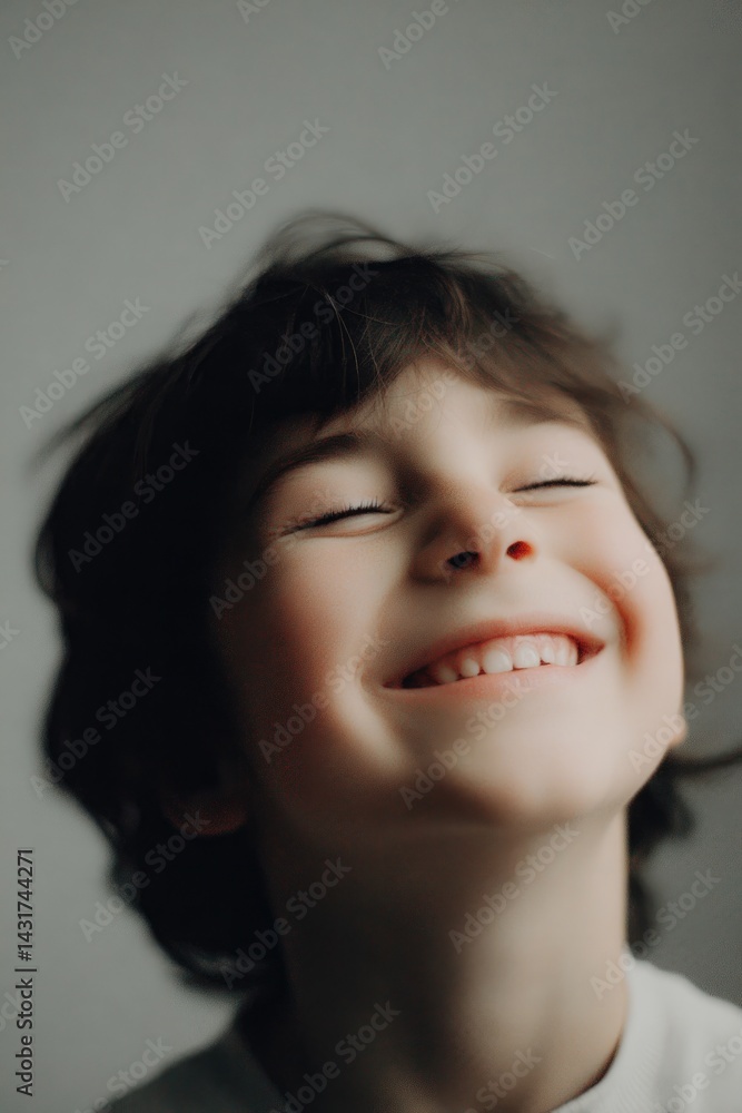 child singing on blurred background eyes closed and mouth open in joy expressing pure emotion surrounded by subtle child singing on blurred background eyes closed and mouth open in joy expressing pure emotion surrounded by subtle