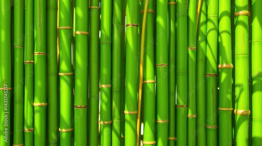 Fresh Green Bamboo Forest Background with Natural Light Fresh Green Bamboo Forest Background with Natural Light