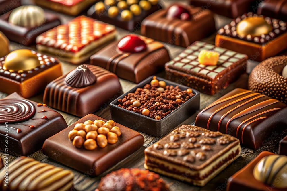 Miniature Chocolate Squares: A Delightful Tilt-Shift Photography Miniature Chocolate Squares: A Delightful Tilt-Shift Photography