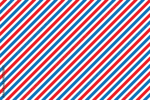 Red and blue diagonal lines pattern . Classic retro background with red and blue diagonal stripes . Vector illustration