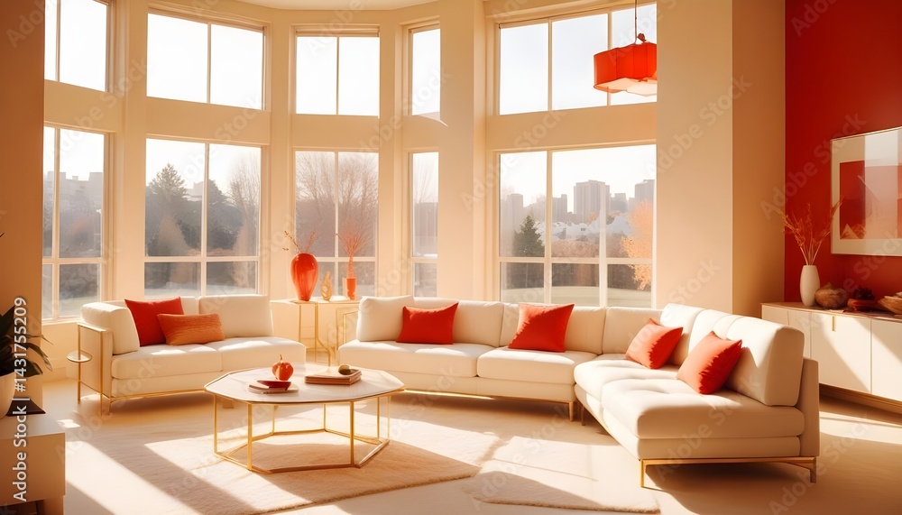 custom made wallpaper toronto digitalPhoto interior modern design room 3d illustration