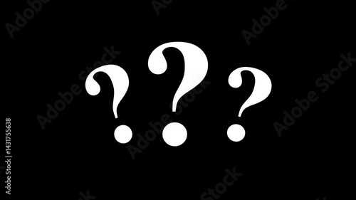 question mark animation pop up question mark flat and alpha looping 4k question mark confused dizzy.