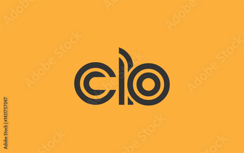 CLO Creative Unique Modern Letter Logo Design. Stylized logo featuring a unique letter design, presenting abstract minimalist aesthetics and modern appeal.