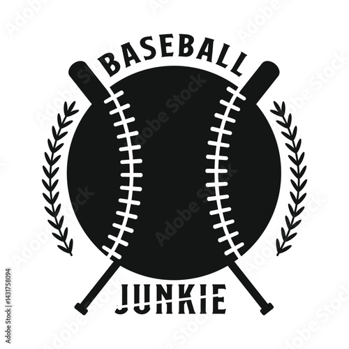 Baseball Junkie, Baseball Lover tshirt design