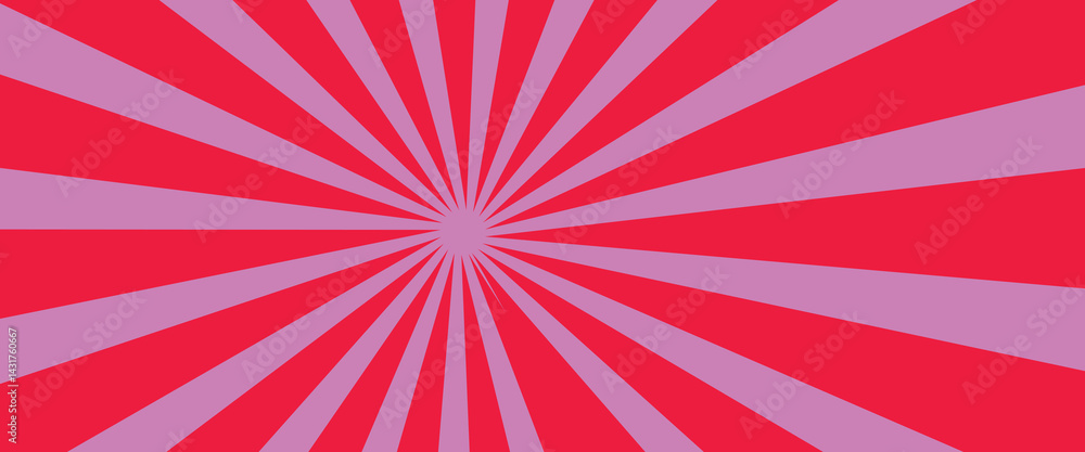 Fototapeta premium Pink Color Starburst and Sunburst abstract background