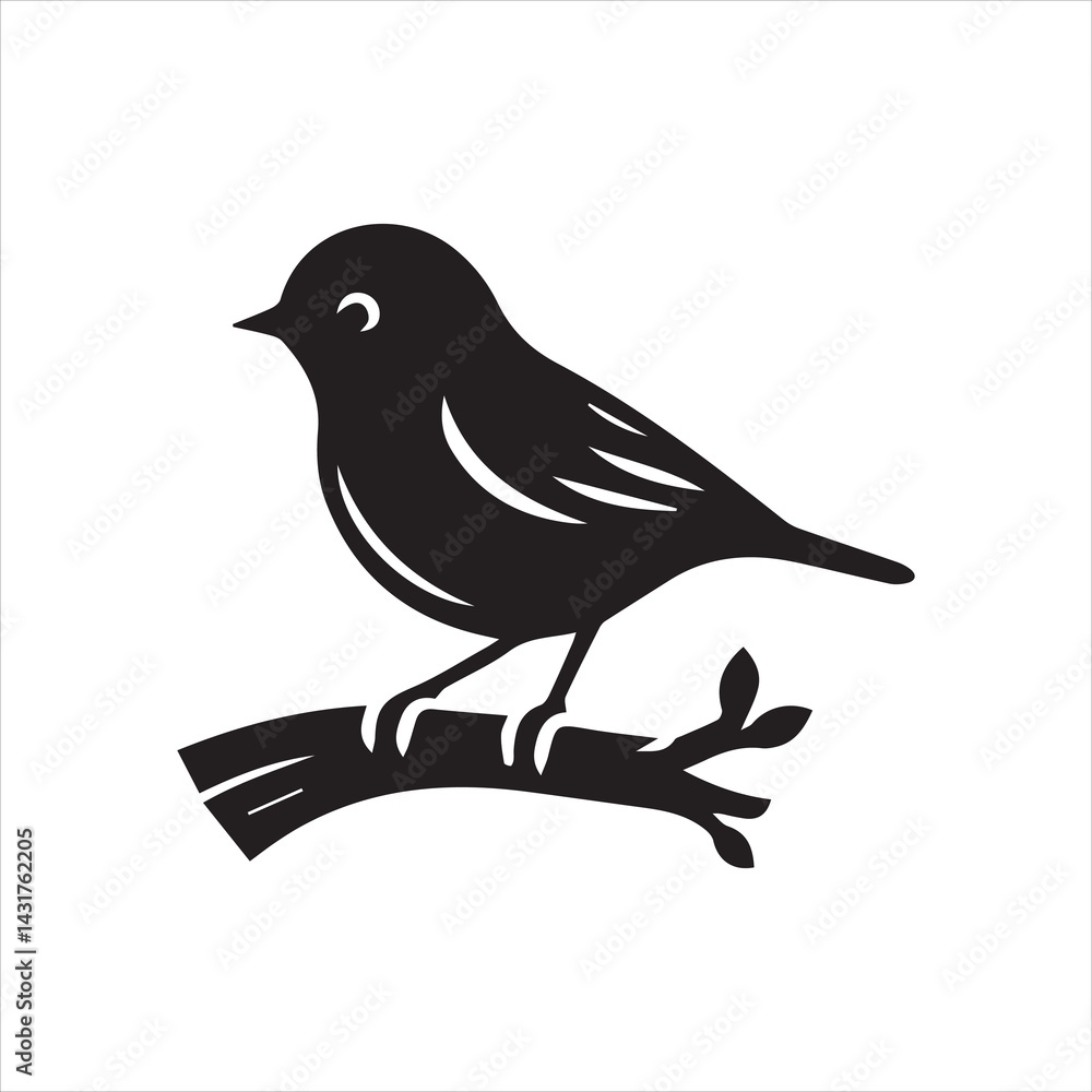 Bird silhouette vector style with white background Bird silhouette vector style with white background