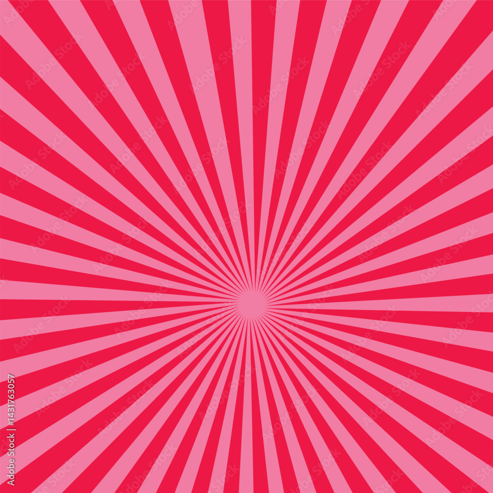 Fototapeta premium Pink Color Starburst and Sunburst abstract background