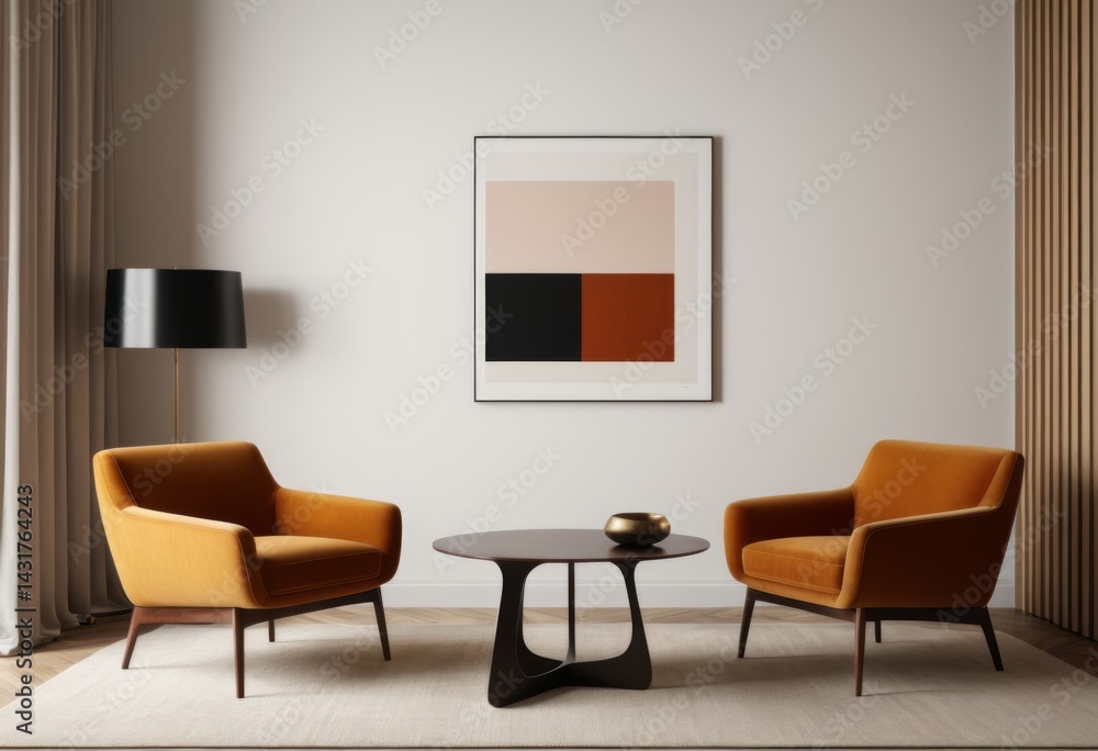 There are two chairs and a table in one room There are two chairs and a table in one room