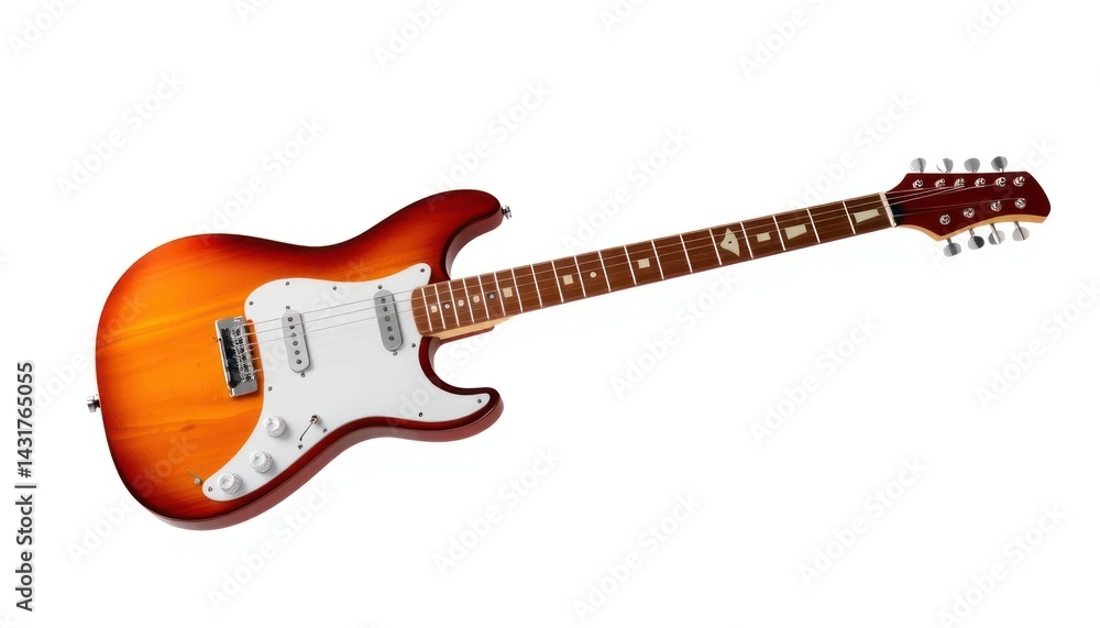 Obraz premium Electric guitar, top view