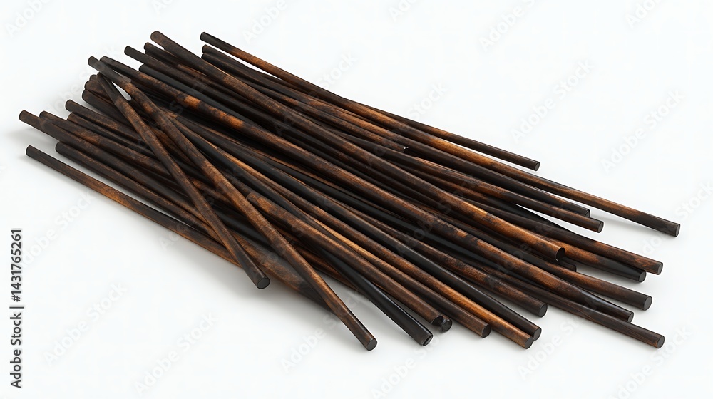 Dark brown wooden drinking straws Dark brown wooden drinking straws