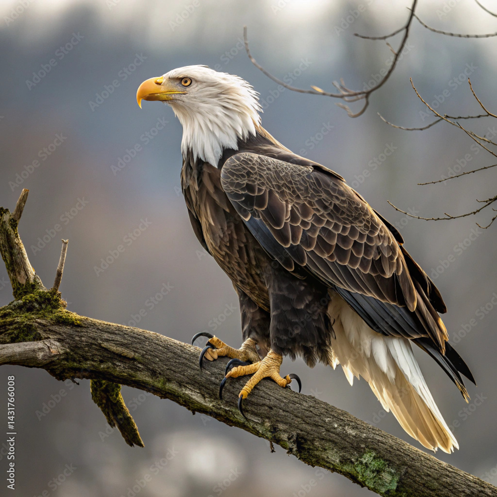 Obraz premium american bald eagle in flight