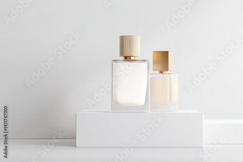 Wallpaper Mural minimalistic podium for perfume with ample copy space highlighting sleek design in clean image Torontodigital.ca