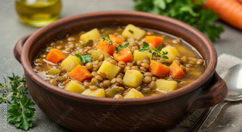 Hearty lentil soup with vegetables (2) Hearty lentil soup with vegetables (2)