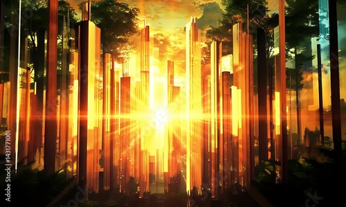 Wallpaper Mural Abstract glowing light design background Torontodigital.ca