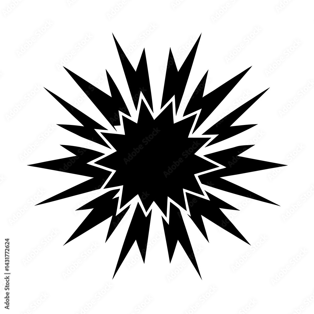 Explosion Vector on White Background Dynamic Blast Clipart for Action Designs Explosion Vector on White Background Dynamic Blast Clipart for Action Designs