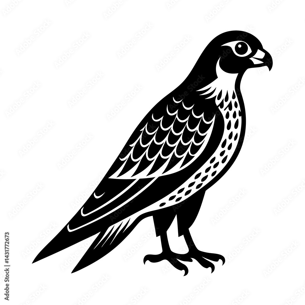 Fototapeta premium Bird Vector on White Background | Minimalist Animal Clipart for Design & Art Projects