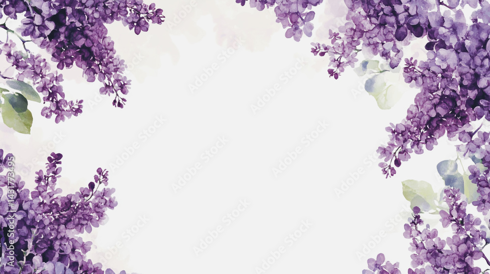 Elegant wedding invitation card background . Minimal hand painted watercolor Lilac flowers texture template background. Design for wedding, vip cover, poster, rsvp moderncard.Valentine's Day Elegant wedding invitation card background . Minimal hand painted watercolor Lilac flowers texture template background. Design for wedding, vip cover, poster, rsvp moderncard.Valentine's Day