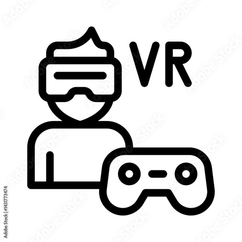 co op gaming line icon