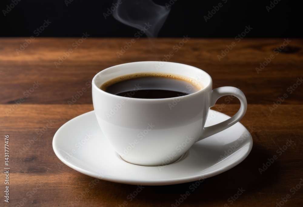 Obraz premium There's a cup of coffee on the saucer on the table