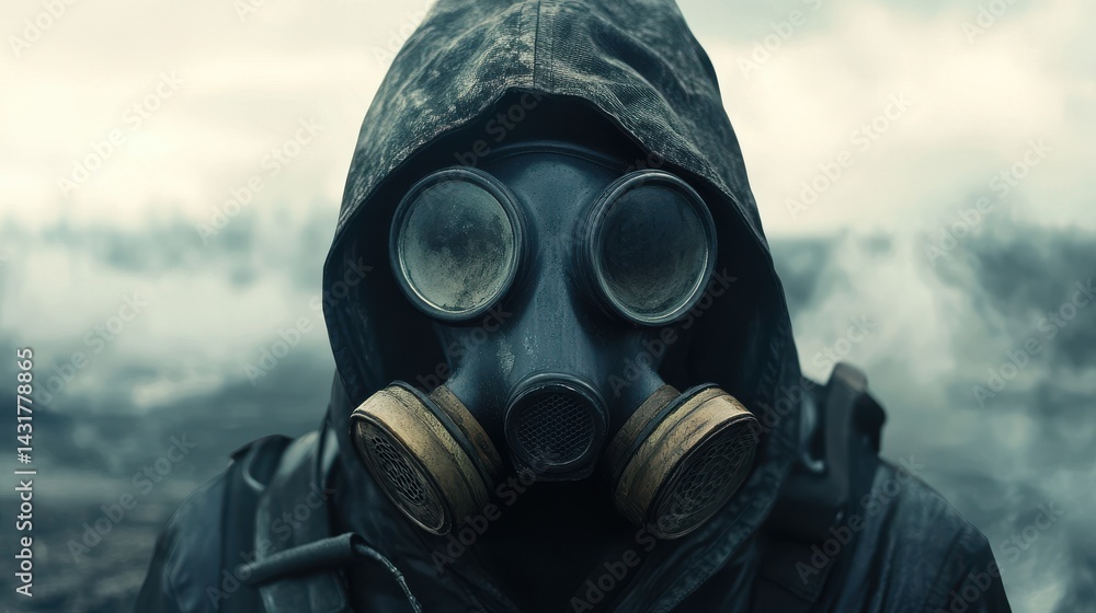 High resulation image of post apocalyptic survivor in gas mask. Environmental disaster, armageddon concept. High resulation image of post apocalyptic survivor in gas mask. Environmental disaster, armageddon concept.