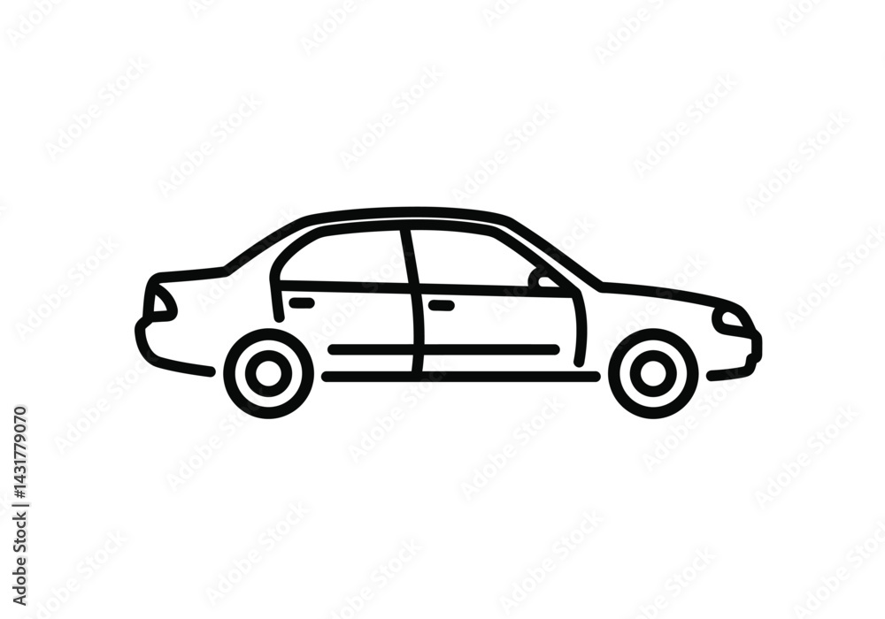 Car vector icon or symbol for web or app design Car vector icon or symbol for web or app design