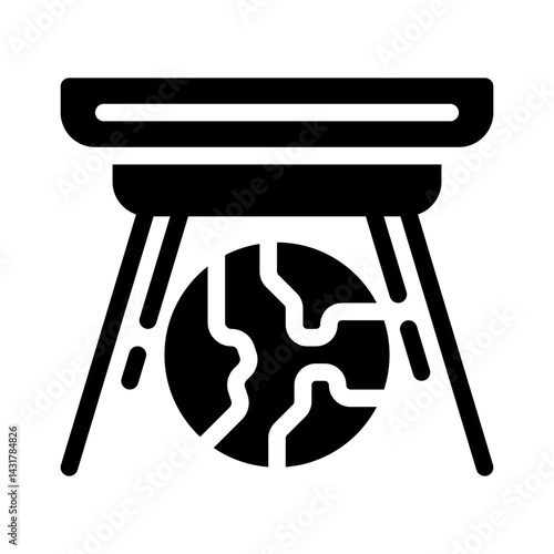 VR exploration glyph icon