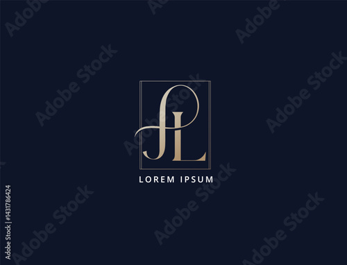 letter pl luxury brand logo design, lp lettering, pl modern logo design, business corporate branding indentity