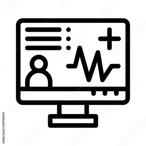 electronic records line icon