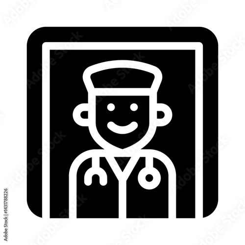 doctor profile glyph icon