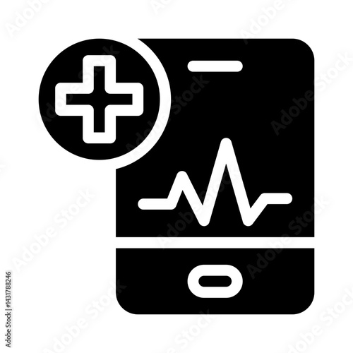 health app glyph icon