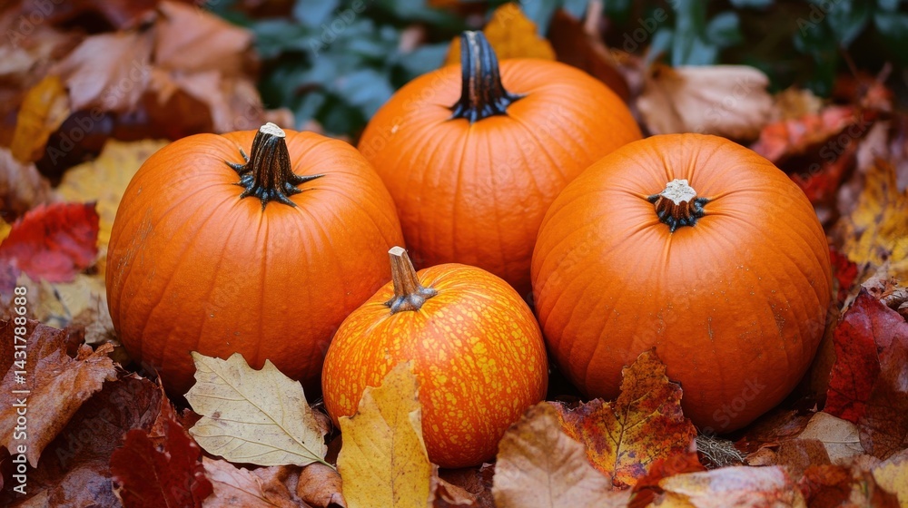 High resulation image of pumpkins and Autumn Leaves. High resulation image of pumpkins and Autumn Leaves.