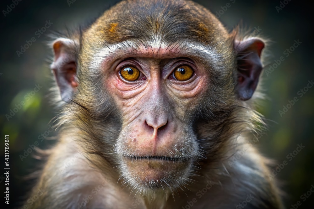 Monkeypox Virus in Primate - Close-up Portrait of an Infected Monkey Monkeypox Virus in Primate - Close-up Portrait of an Infected Monkey