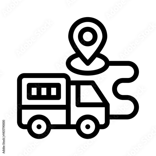 order tracking line icon