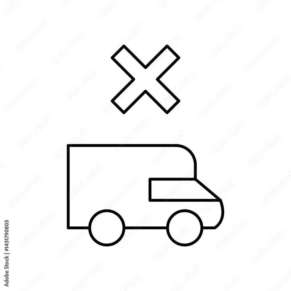 Obraz premium ambulance icon design failed