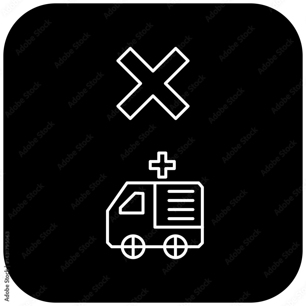 Obraz premium ambulance icon design failed