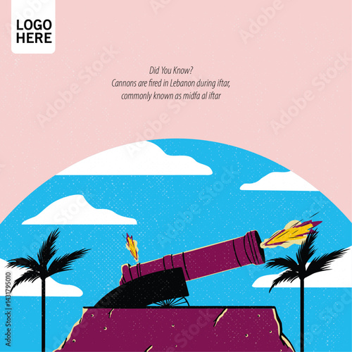 Cannons are fired in Lebanon during iftar, commonly known as midfa al iftar