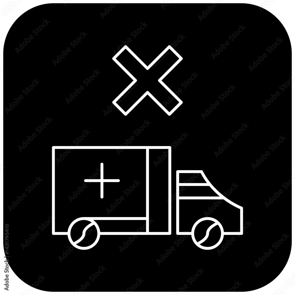 Fototapeta premium ambulance icon design failed