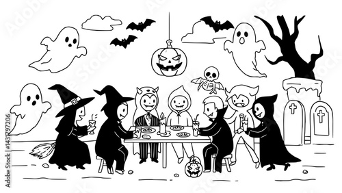 Halloween Party Scene