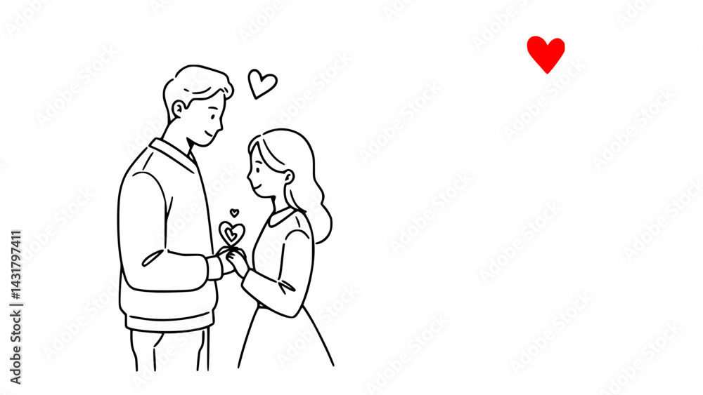 Valentine's Couple Scene Valentine's Couple Scene