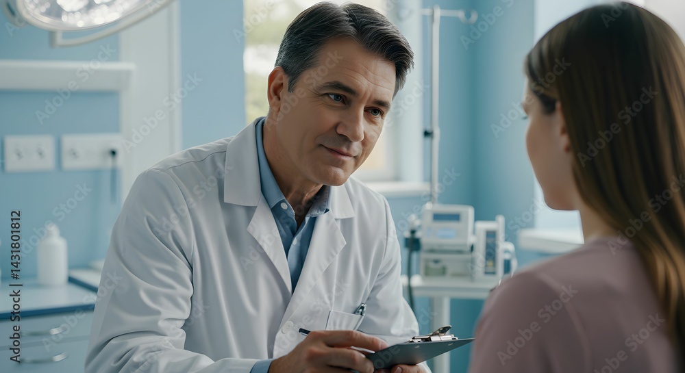 Fototapeta premium Doctor treating a patient in a hospital