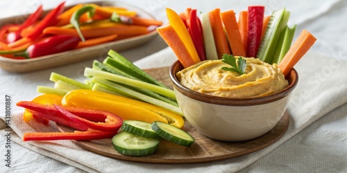 Creamy Hummus with Colorful...
