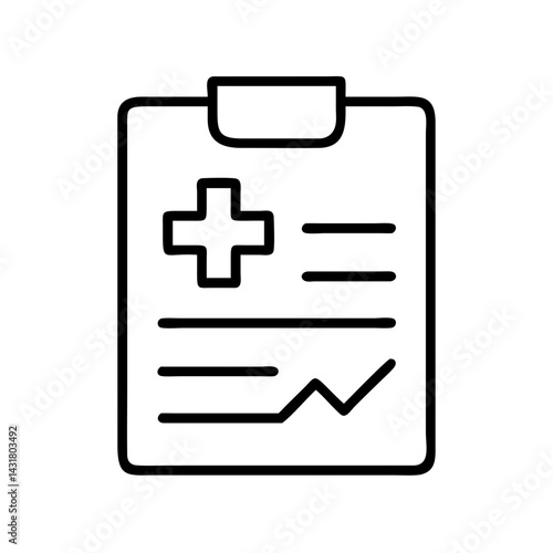 Medical report clipboard healthcare diagnosis form patient chart health record examination document