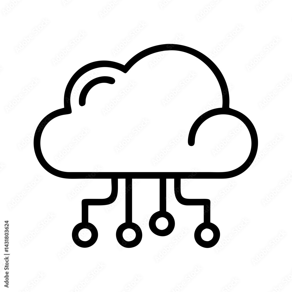 Cloud computing technology icon vector illustration for data storage and network solutions online services Cloud computing technology icon vector illustration for data storage and network solutions online services