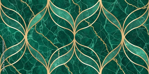 Emerald Green Marble Art De...