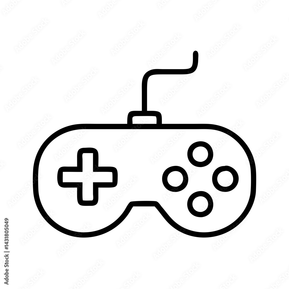 Video game controller gamepad joystick vector illustration for gaming and entertainment design Video game controller gamepad joystick vector illustration for gaming and entertainment design