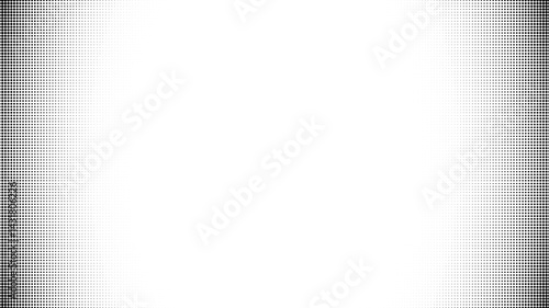 Halftone white vector dot corner pattern background. Comic black graphic art frame gradient circle fade texture. Border pop overlay with an abstract mesh design with a round polkadot effect.