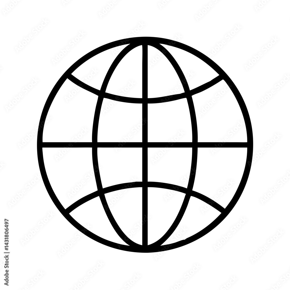 Globe earth world map vector icon illustration for web design and mobile application use icon Globe earth world map vector icon illustration for web design and mobile application use icon